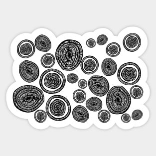 circle doodles Sticker